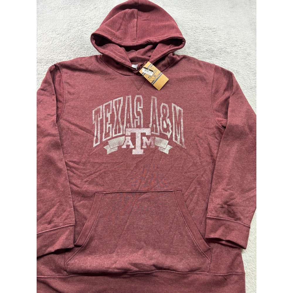 Rivalry Threads Texas A&M Aggies Mens XL Hoodie Maroon Distressed Graphic‎ NWT
